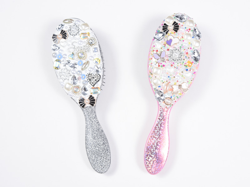 Jewelry Bling Oval irrottava hiusharja
