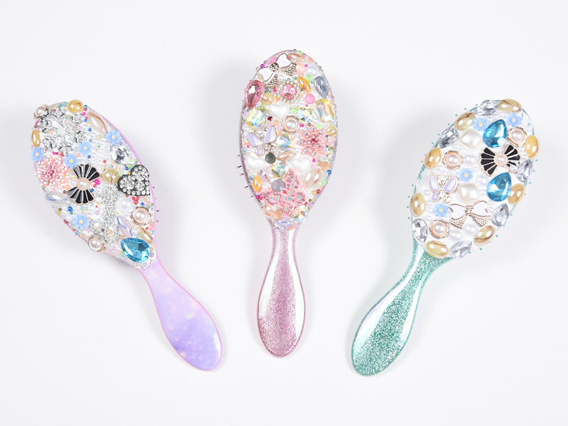 Jewelry Bling Oval irrottava hiusharja