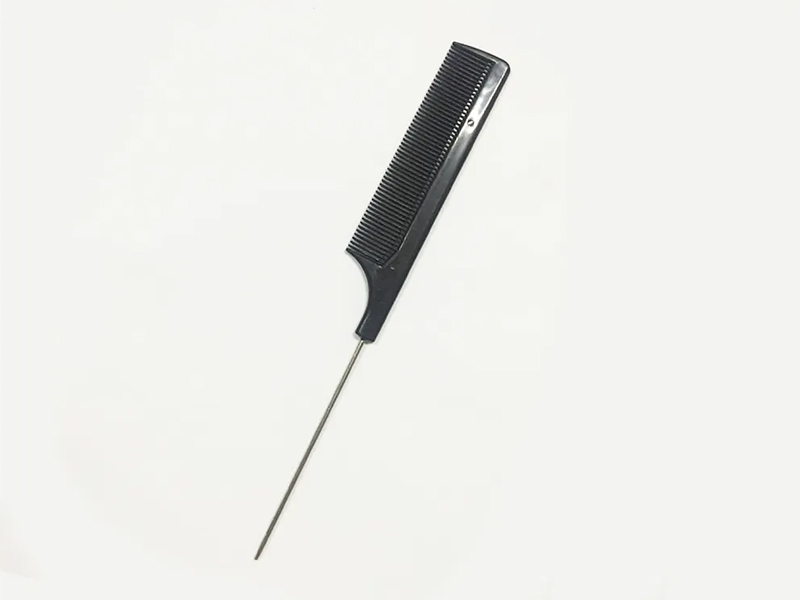 Rat Tail ruostumattomasta teräksestä valmistettu muovikampa