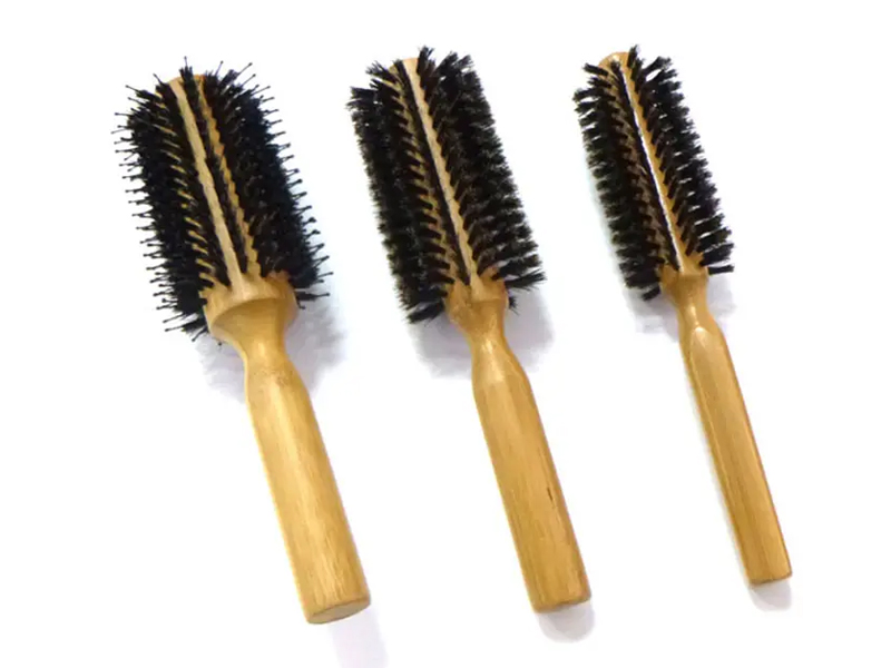 Bambu Boar Bristle pyöreä hiusten muotoiluharja