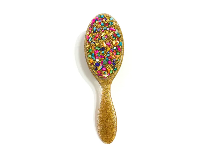 Koru Bling Oval Muovinen hiusharja kahvalla