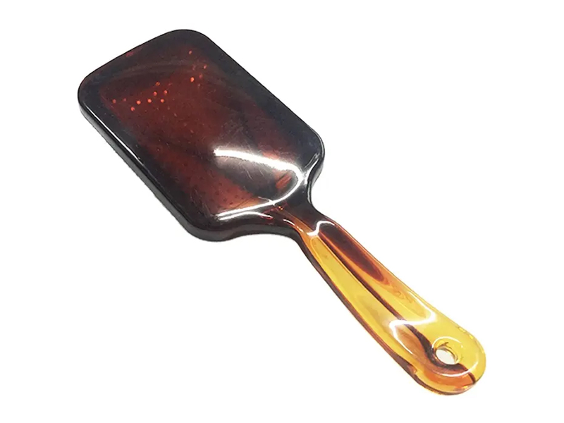 Amber Color Paddle -hiusharja metallineuloilla